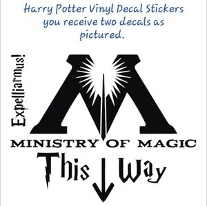 Harry Potter Ministry of Magic Quote Vinyl‎ Decal Stickers Bathroom Wall Art